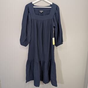 Summersalt Dress The Going Places Gauze Midi Beach Lounge Cottage Chic - Size S